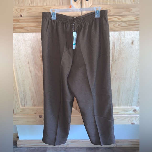 Alfred Dunner brown “Tunisia” dress career pants size 16 - Picture 2 of 3